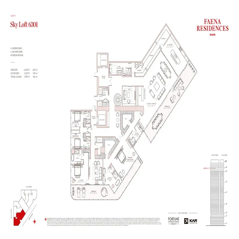 Faena Residences Miami floor plan 8