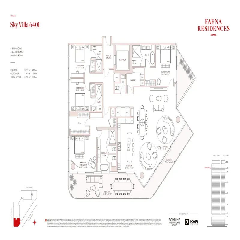 Faena Residences Miami floor plan 9