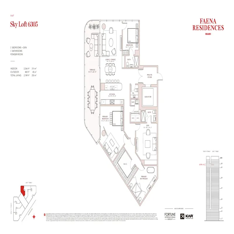 Faena Residences Miami floor plan 12