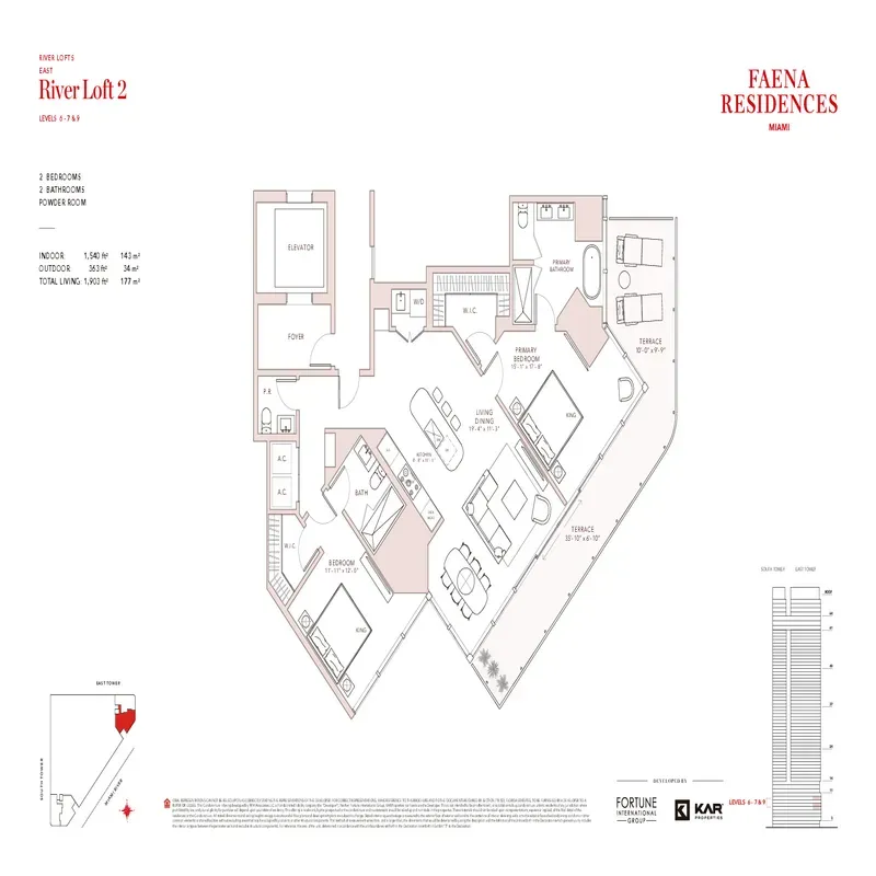 Faena Residences Miami floor plan 15