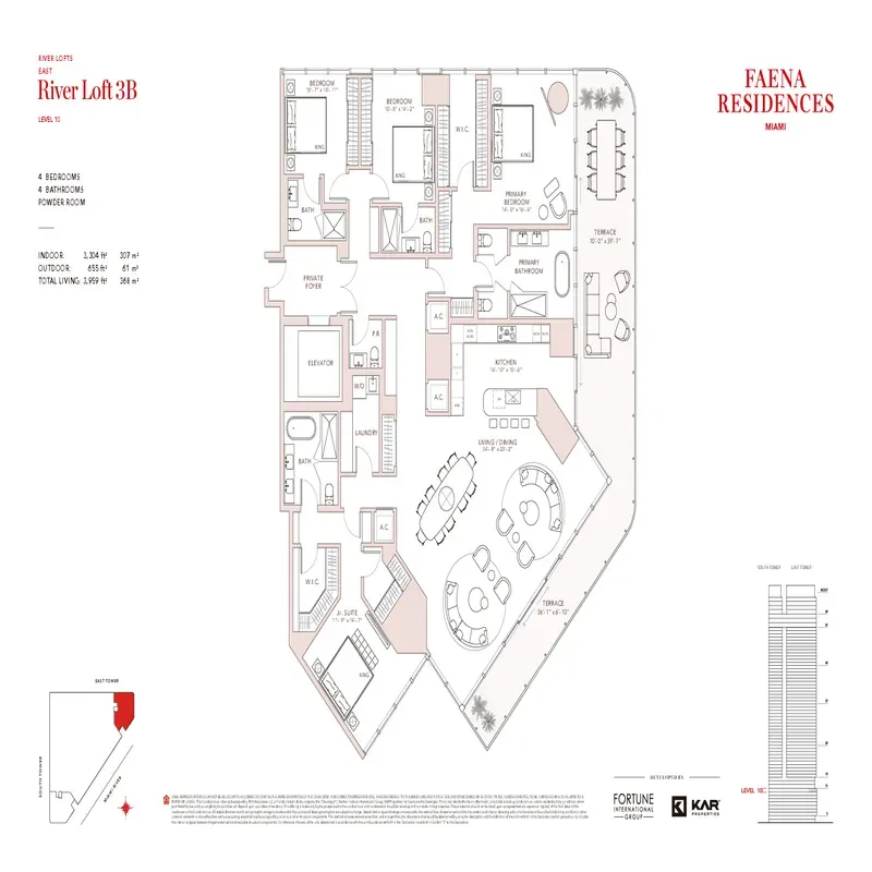 Faena Residences Miami floor plan 16
