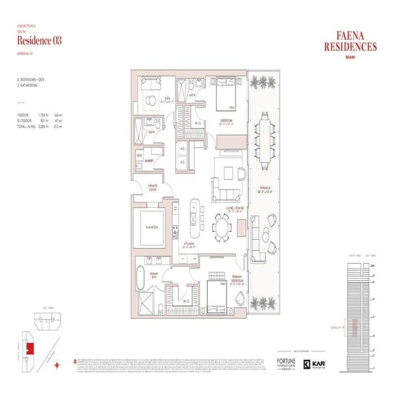Faena Residences Miami floor plan 21