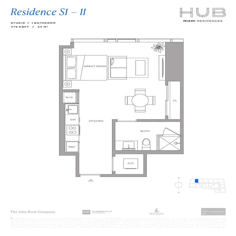 HUB Miami Residences floor plan 16