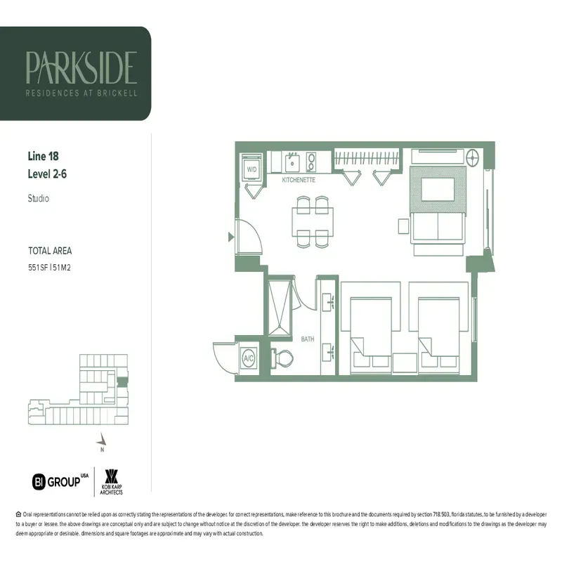 Parkside Residences at Brickell floor plan 2