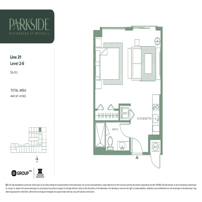 Parkside Residences at Brickell floor plan 4