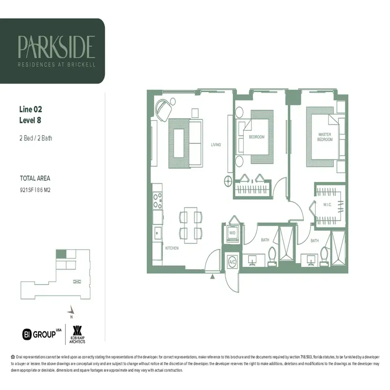 Parkside Residences at Brickell floor plan 5