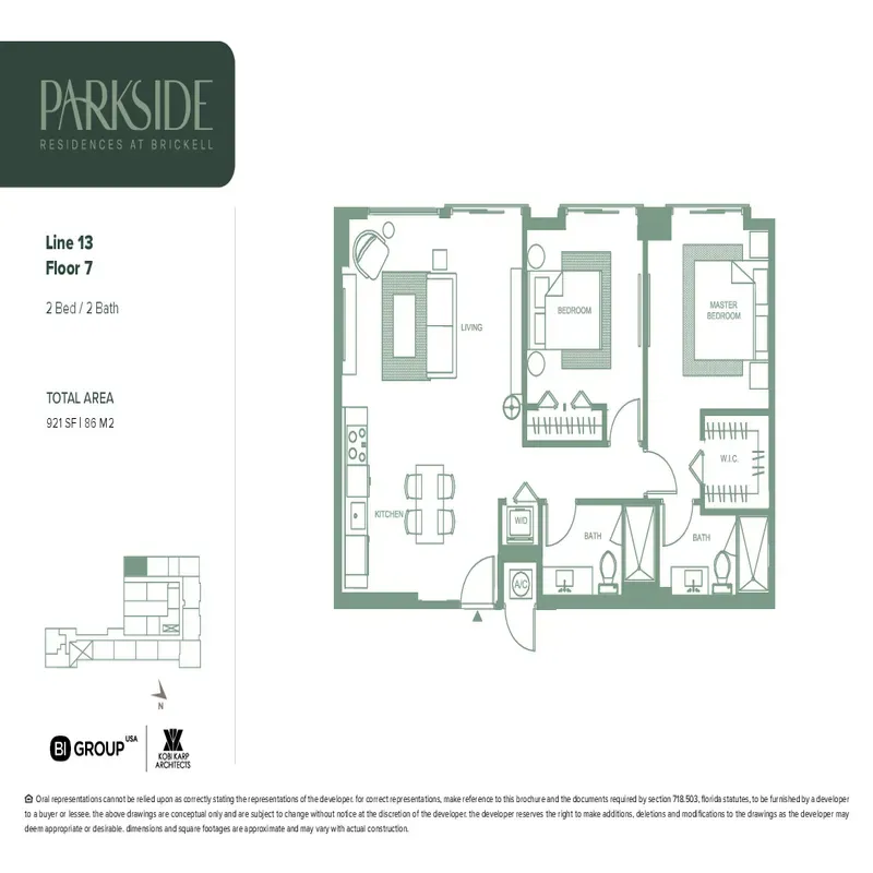Parkside Residences at Brickell floor plan 17