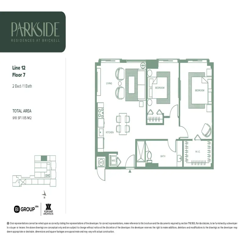 Parkside Residences at Brickell floor plan 18