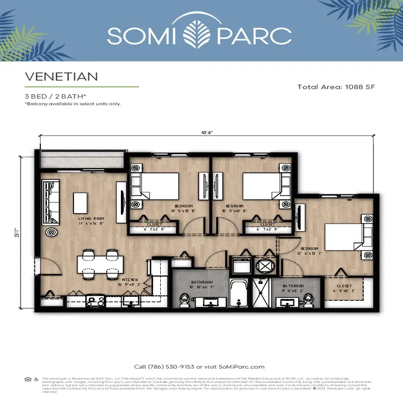Residences at SoMi Parc floor plan 5