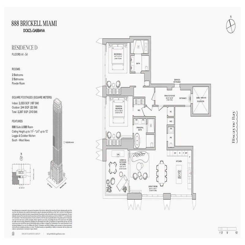 888 Brickell Miami Dolce & Gabbana floor plan 11