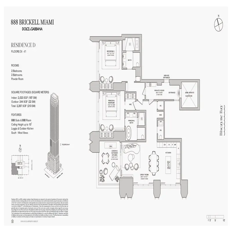 888 Brickell Miami Dolce & Gabbana floor plan 12
