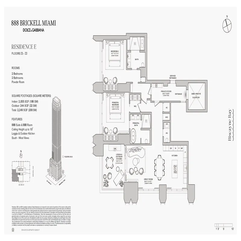 888 Brickell Miami Dolce & Gabbana floor plan 13