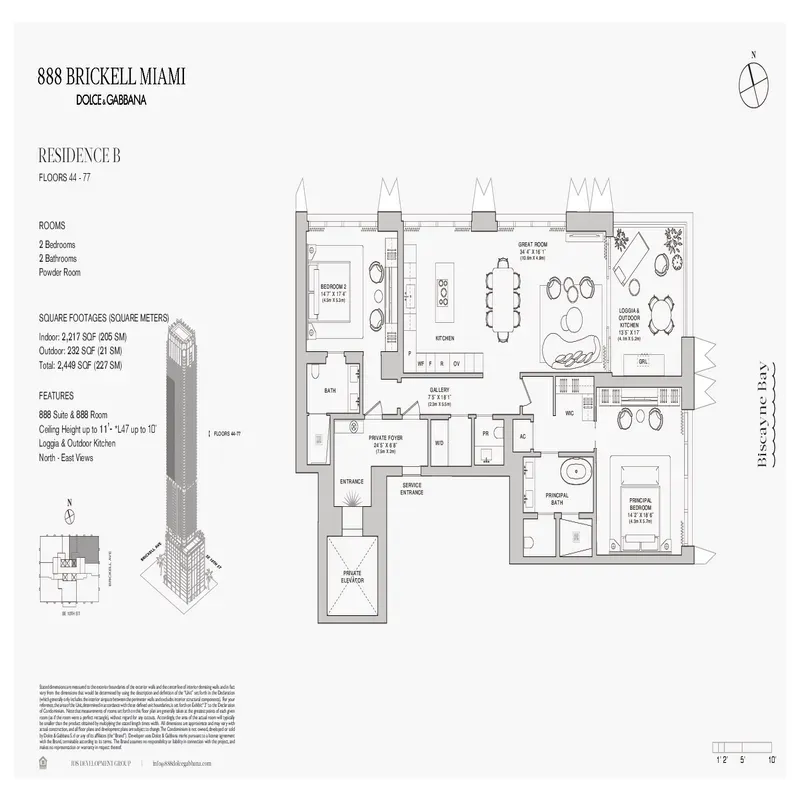 888 Brickell Miami Dolce & Gabbana floor plan 15