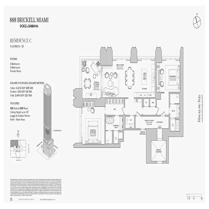 888 Brickell Miami Dolce & Gabbana floor plan 16