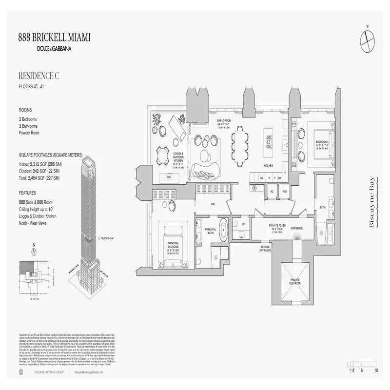 888 Brickell Miami Dolce & Gabbana floor plan 17