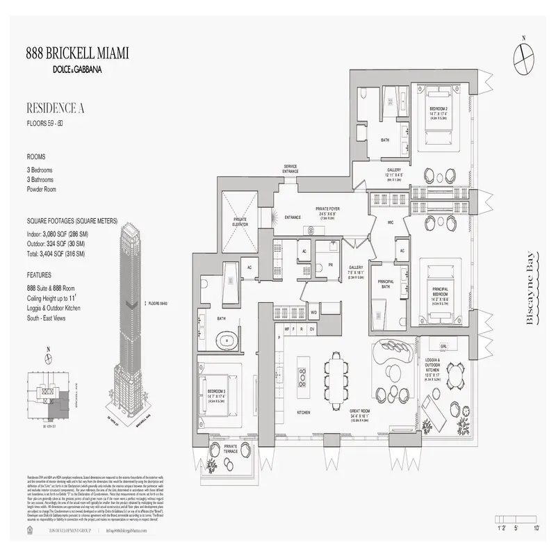 888 Brickell Miami Dolce & Gabbana floor plan 25