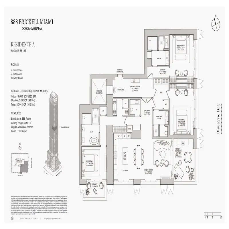 888 Brickell Miami Dolce & Gabbana floor plan 26