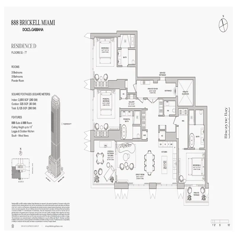 888 Brickell Miami Dolce & Gabbana floor plan 28