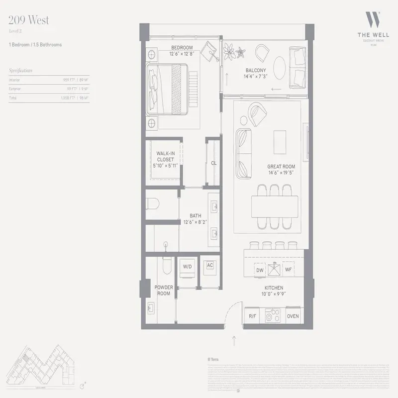 The WELL Coconut Grove floor plan 1