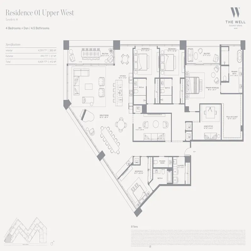 The WELL Coconut Grove floor plan 4