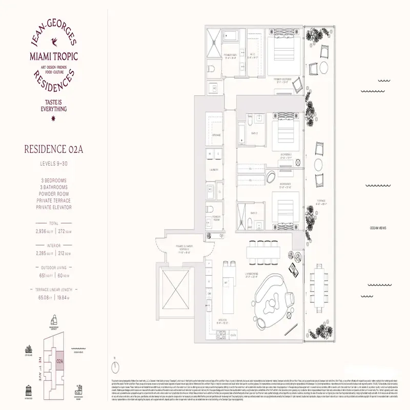 Jean-Georges Miami Tropic Residences floor plan 1