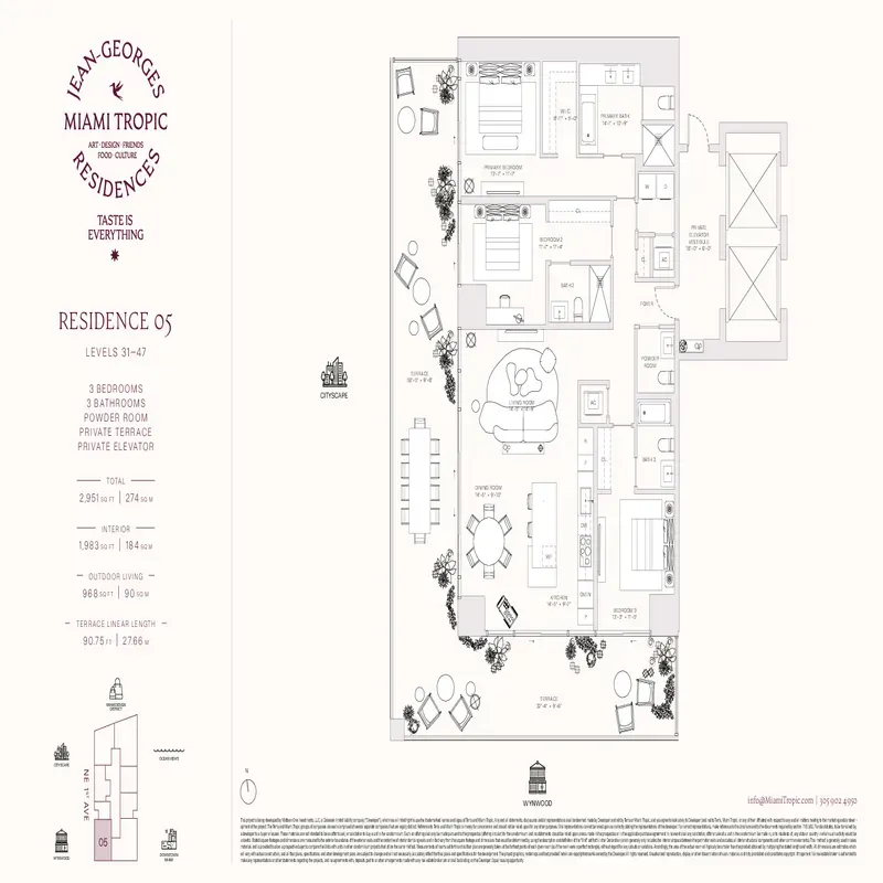 Jean-Georges Miami Tropic Residences floor plan 14