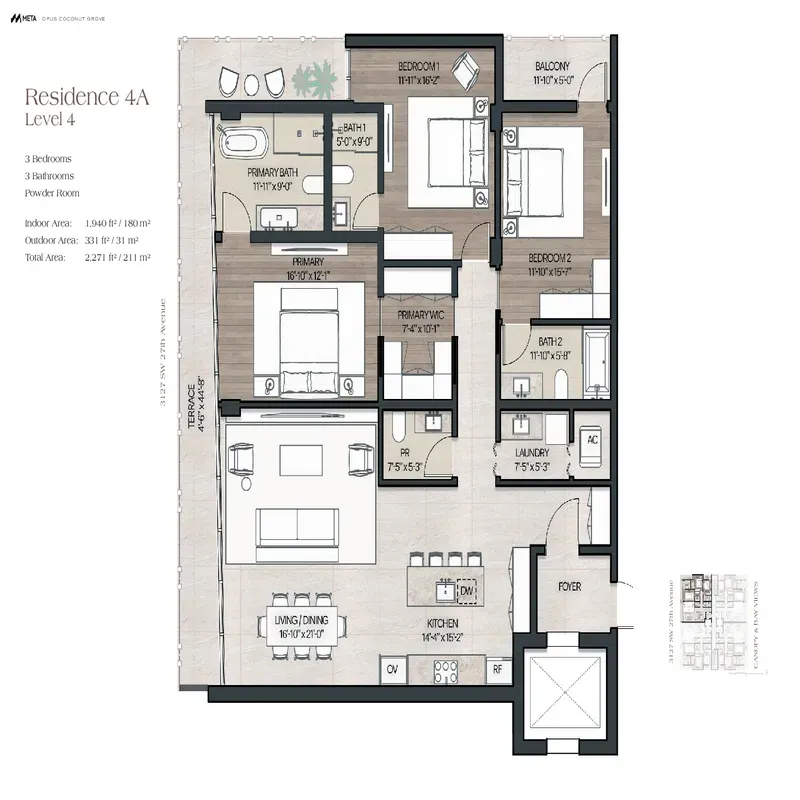 OPUS Coconut Grove floor plan 8