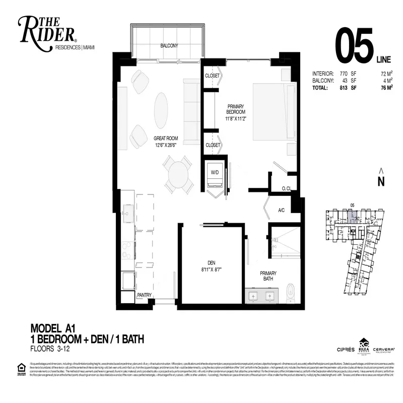 The Rider Residences Miami floor plan 1