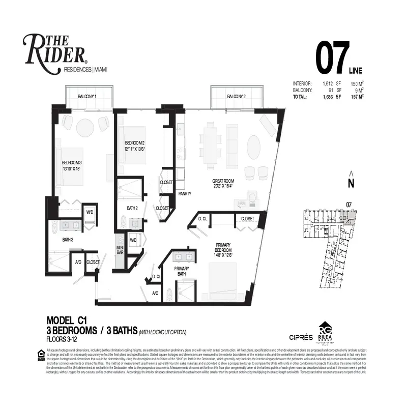 The Rider Residences Miami floor plan 10