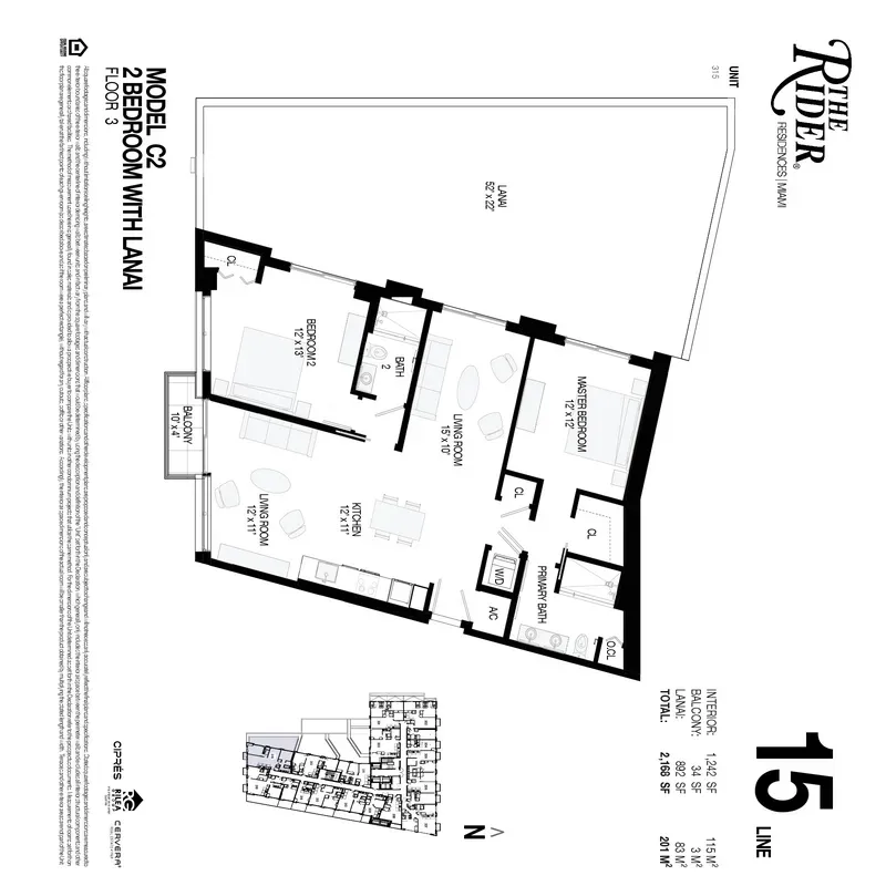 The Rider Residences Miami floor plan 13
