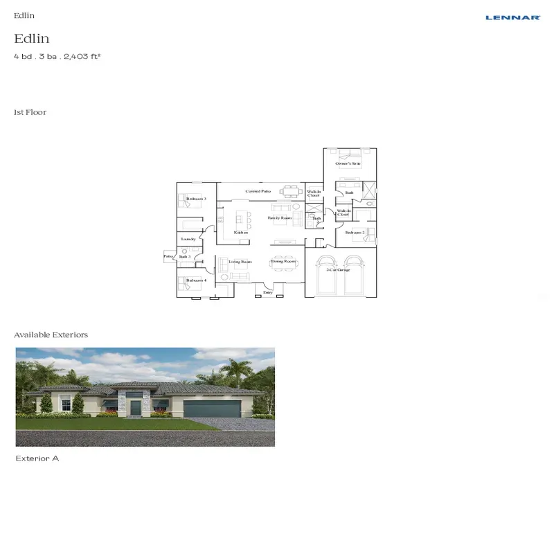 Hawthorne at Galiano Pointe floor plan 1