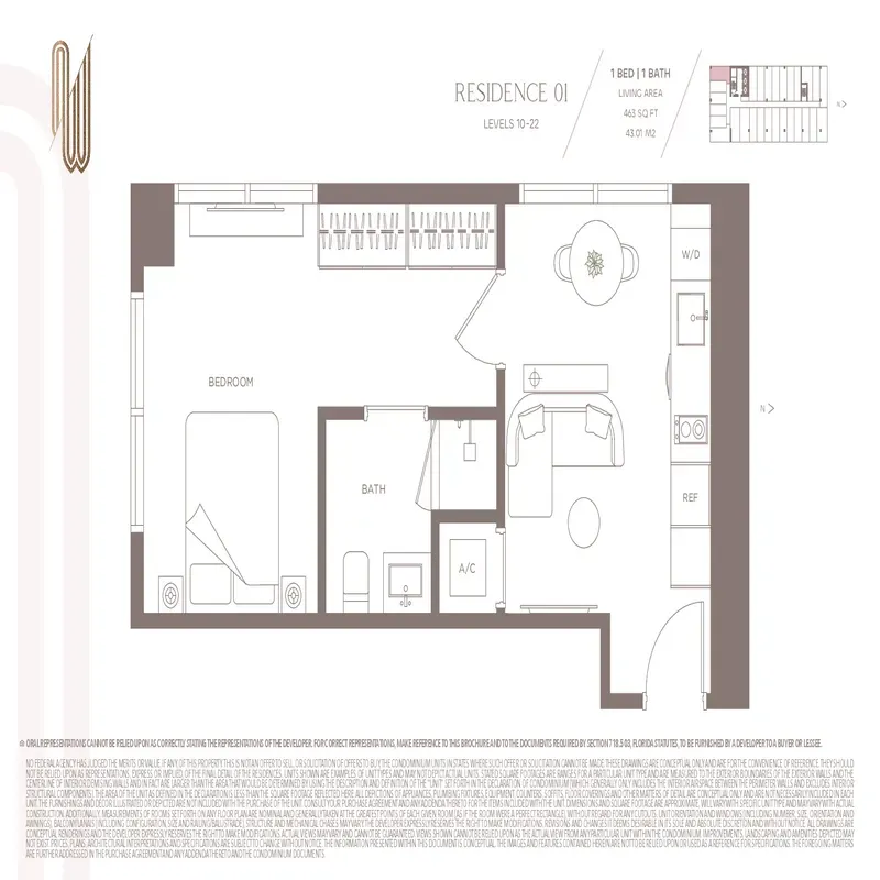 ONE W12 Residences floor plan 3