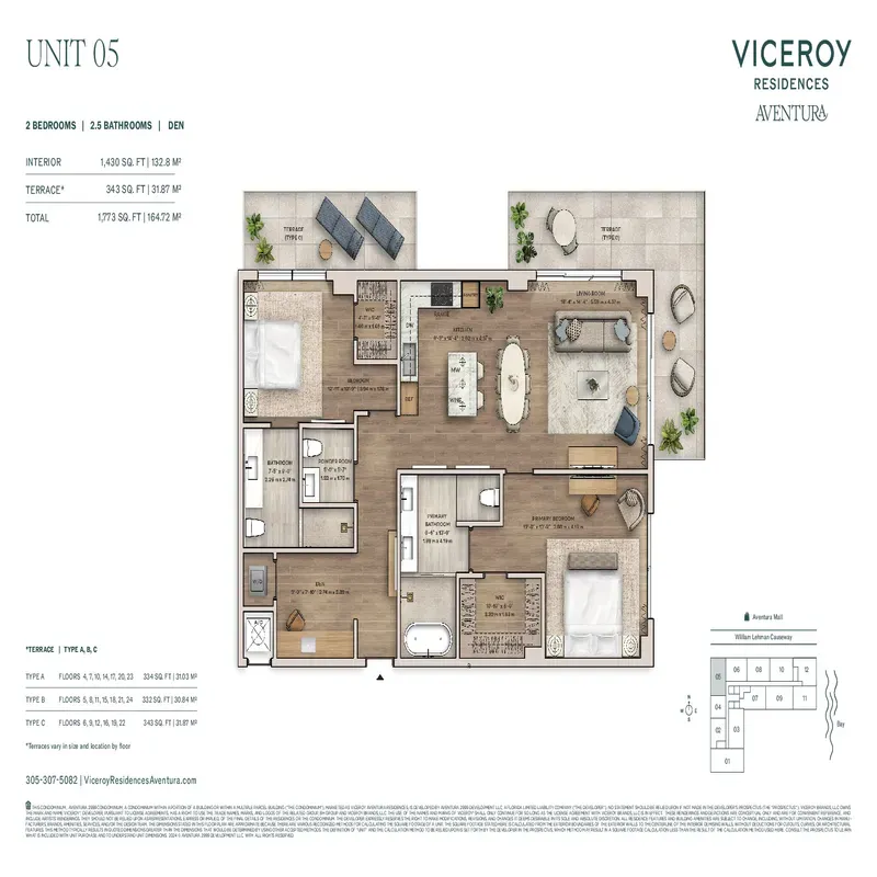 Viceroy Residences Aventura floor plan 10
