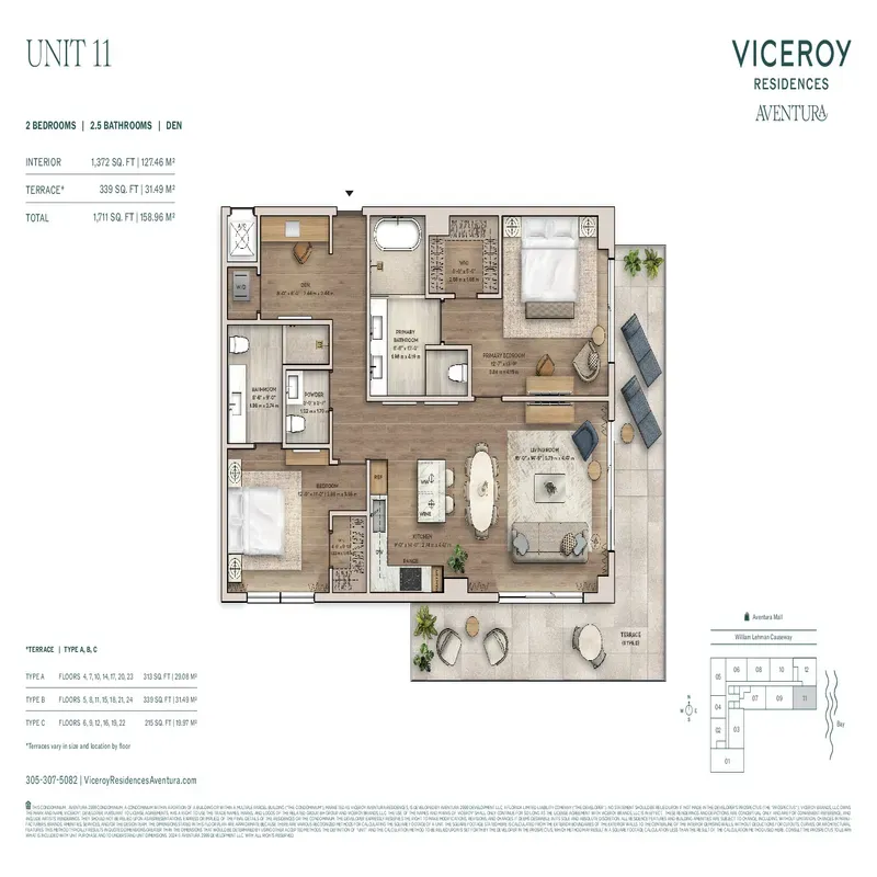 Viceroy Residences Aventura floor plan 11