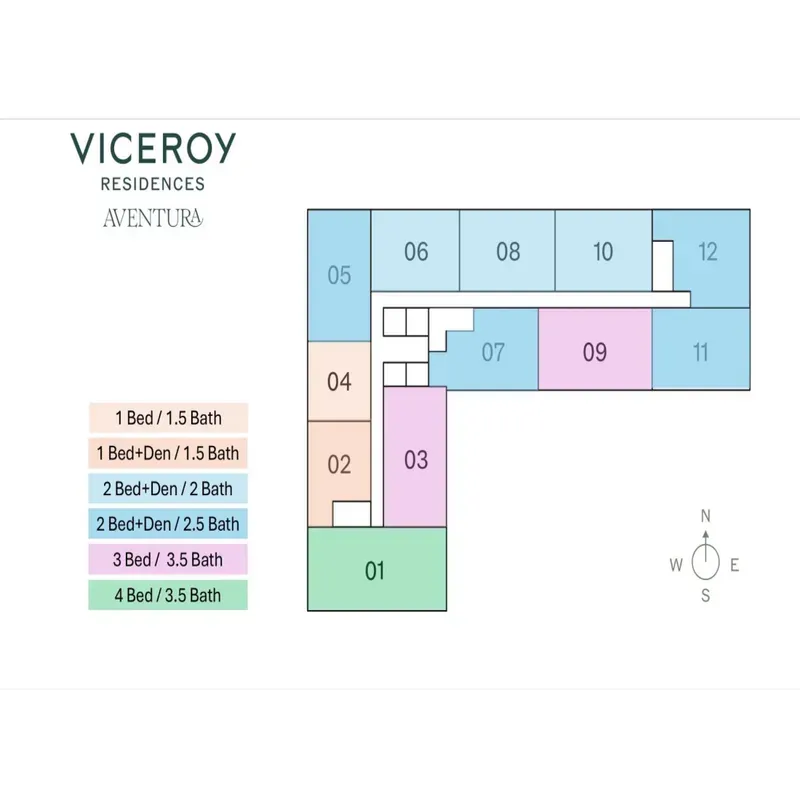 Viceroy Residences Aventura floor plan 15
