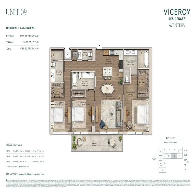 Viceroy Residences Aventura floor plan 17
