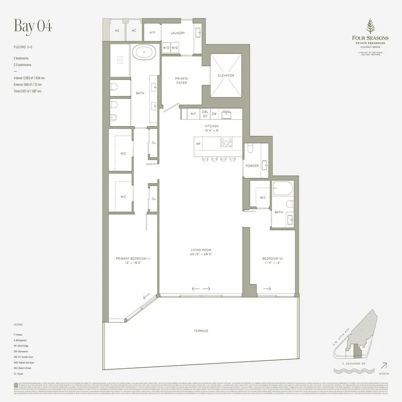 Four Seasons Private Residences, Coconut Grove floor plan 3