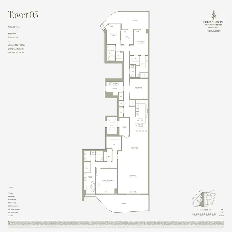Four Seasons Private Residences, Coconut Grove floor plan 6