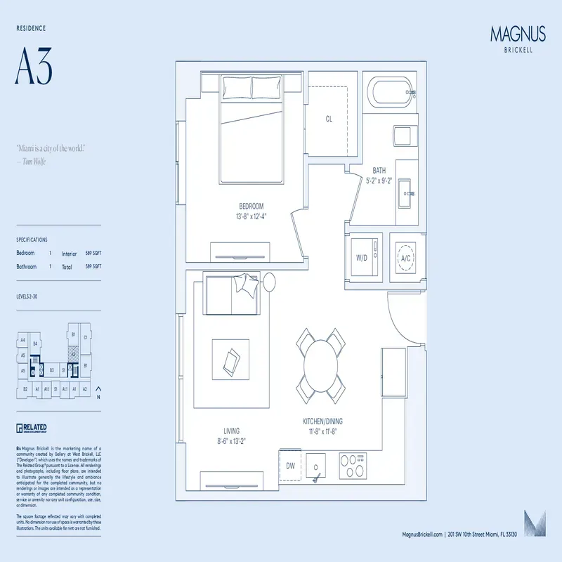 Magnus Brickell floor plan 3