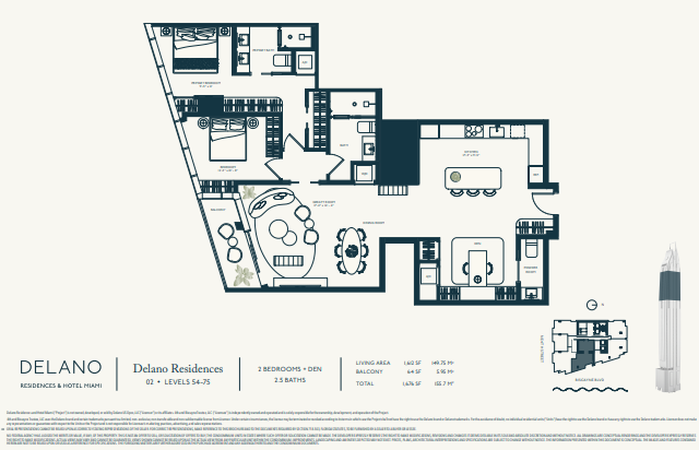 Delano Residences & Hotel floor plan 1