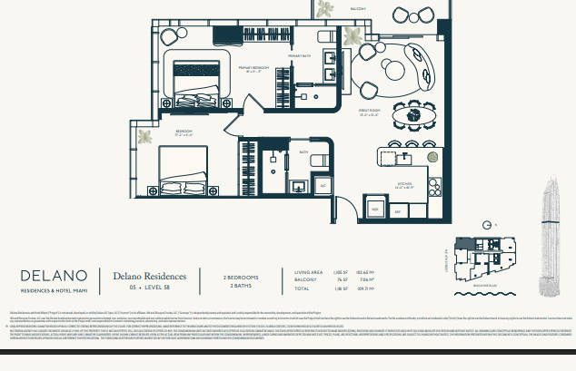 Delano Residences & Hotel floor plan 4