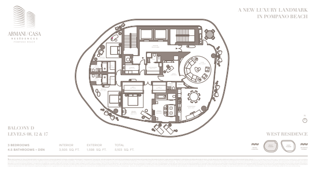 ARMANICASA Residences Pompano Beach floor plan 1