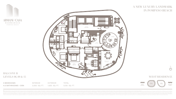 ARMANICASA Residences Pompano Beach floor plan 3
