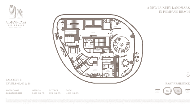 ARMANICASA Residences Pompano Beach floor plan 6