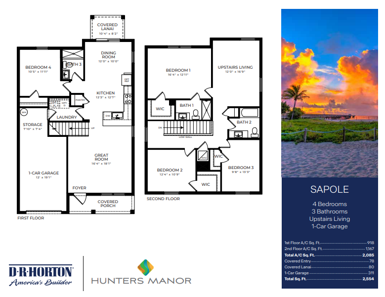 Hunters Manor floor plan 2