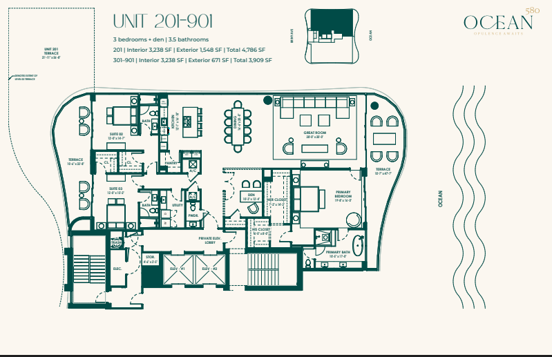 Ocean580 floor plan 1