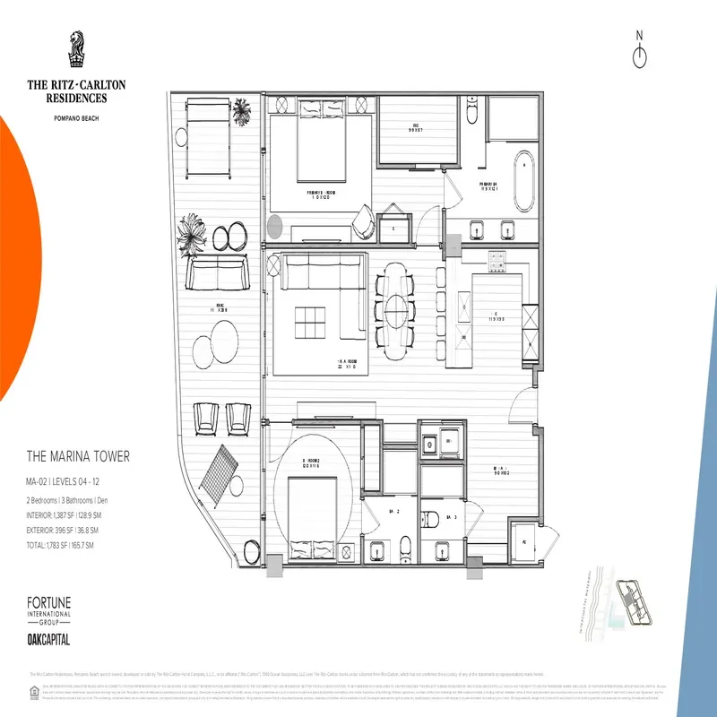 The Ritz-Carlton Residences, Pompano Beach floor plan 1