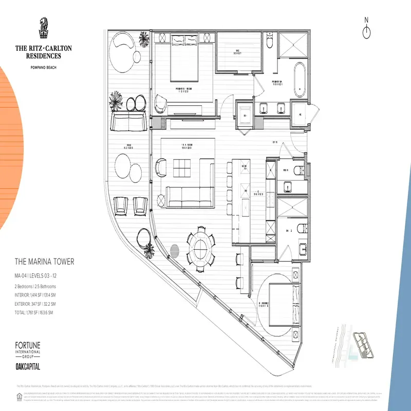 The Ritz-Carlton Residences, Pompano Beach floor plan 2