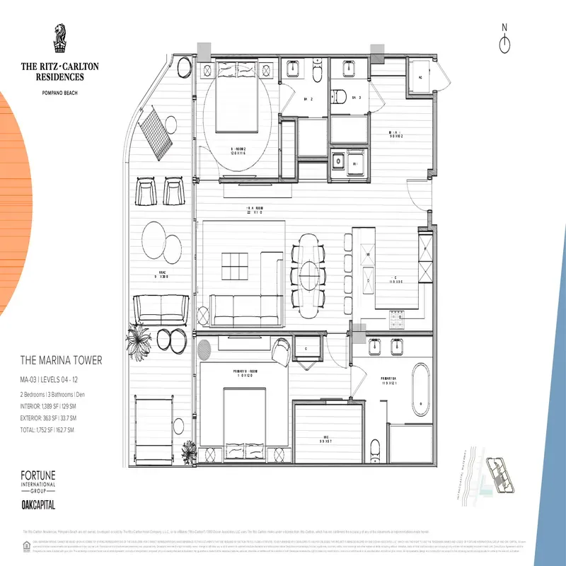 The Ritz-Carlton Residences, Pompano Beach floor plan 3