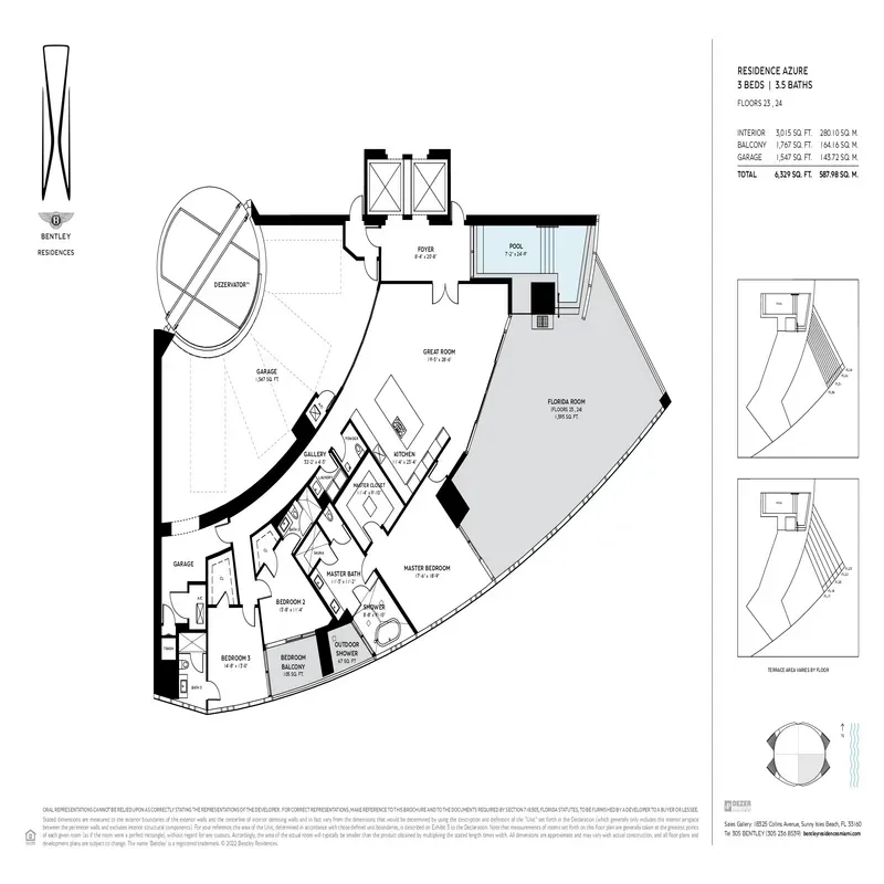 Bentley Residences Miami floor plan 2